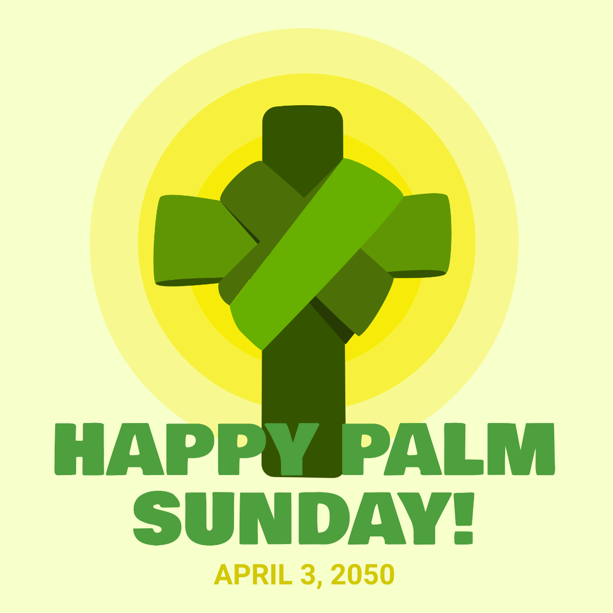 Palm Sunday Instagram Post Template - Edit Online & Download