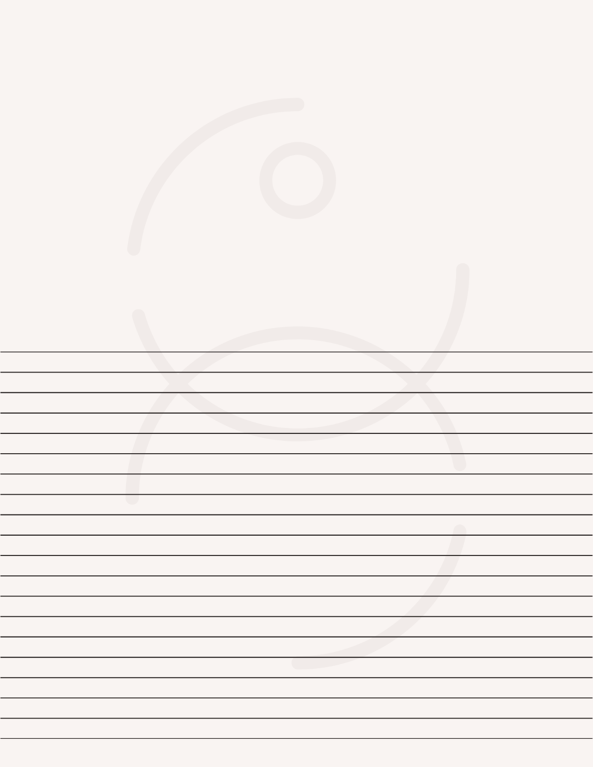Half-Lined Notebook Paper Template