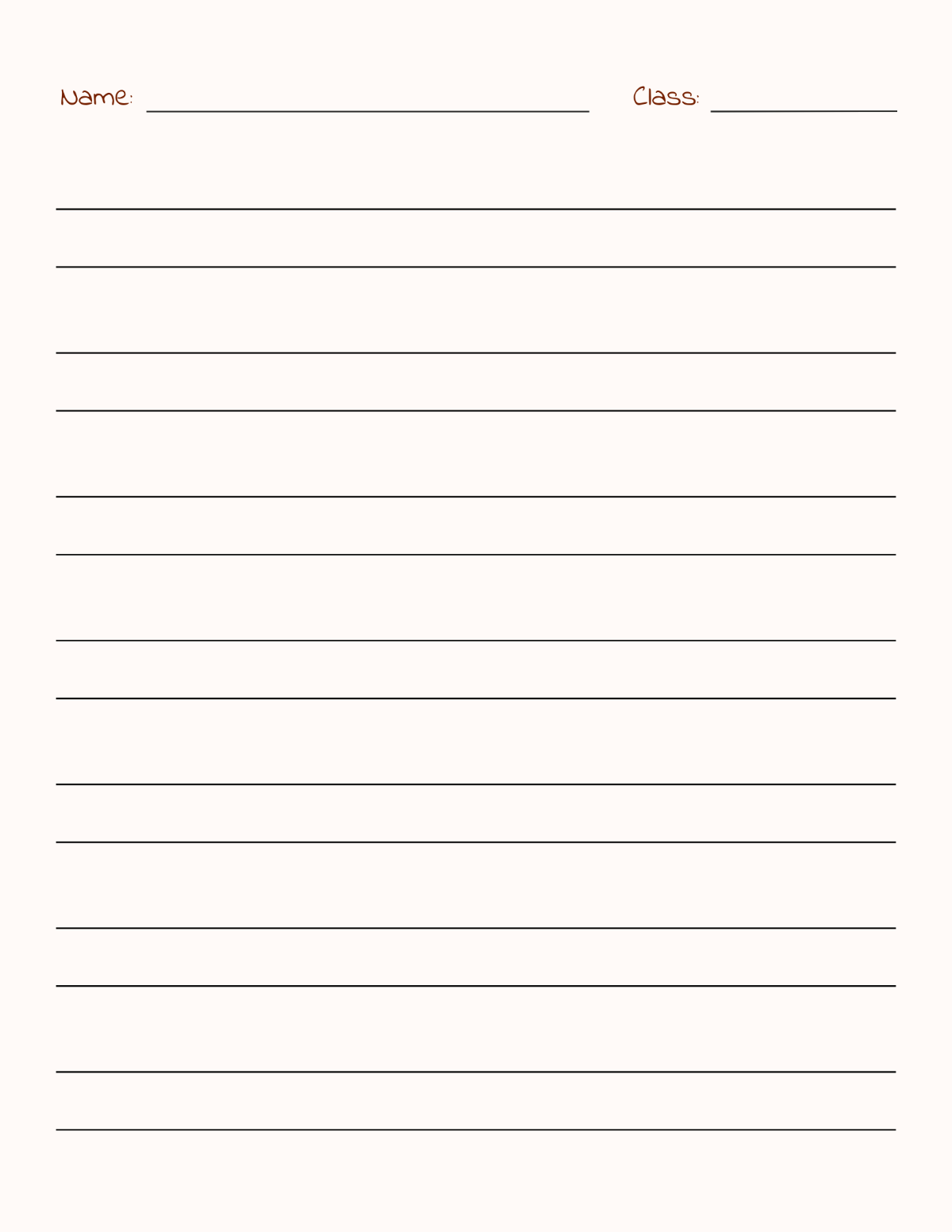 2 Lined Notebook Paper Template