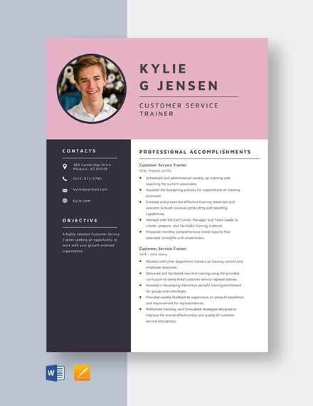 Customer Service Trainer Resume
