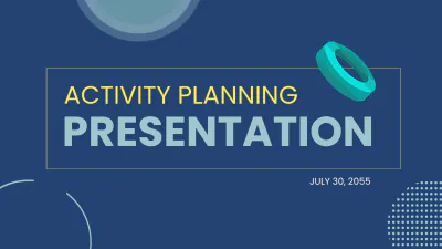 Free Activity Planning PowerPoint Template to Edit Online