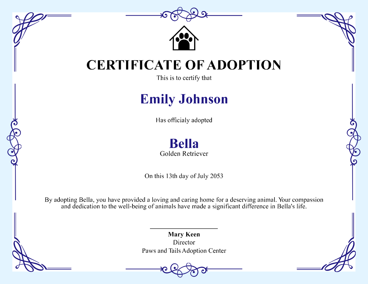 Free Printable Adoption Certificate Templates to Customize Online