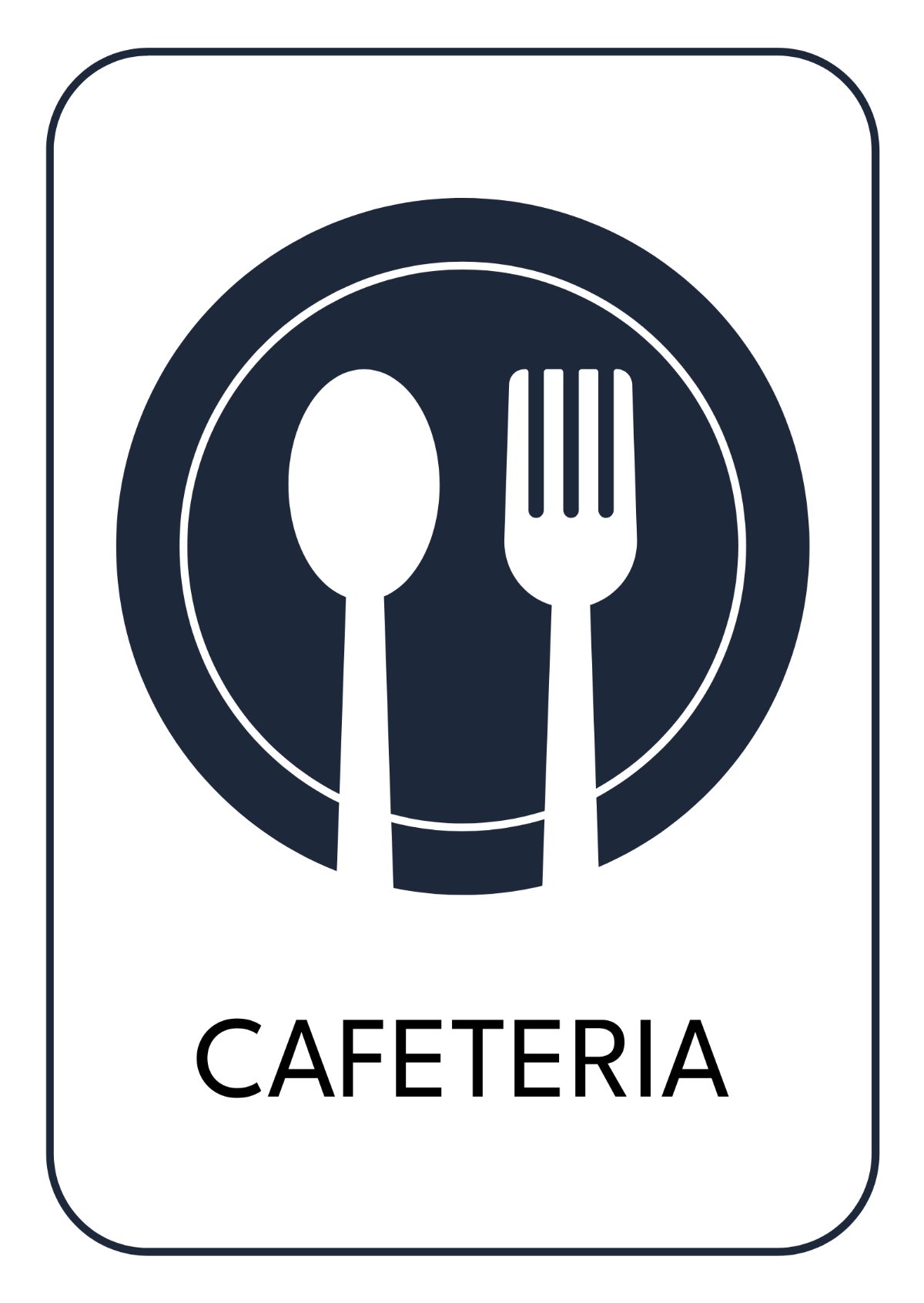 Free School Cafeteria Sign Template