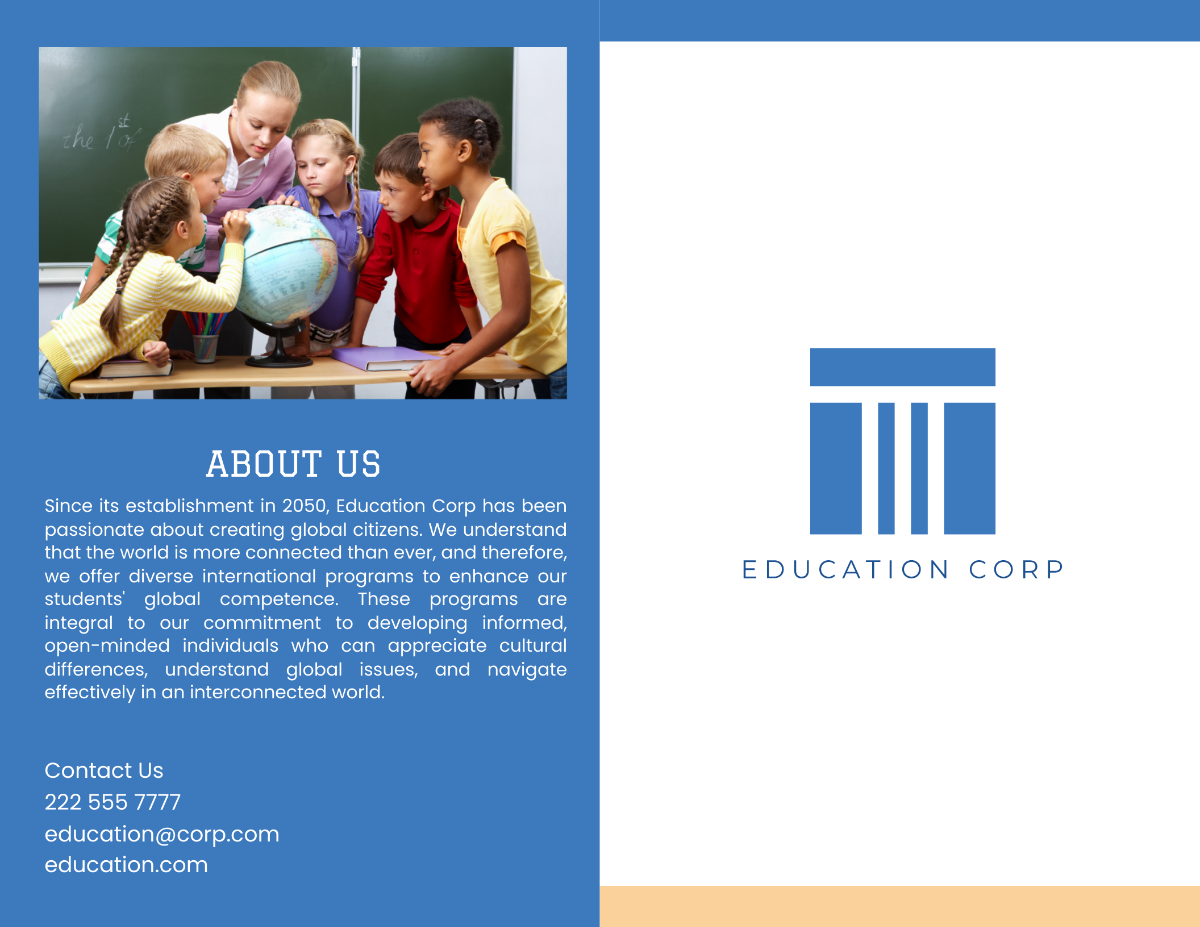 International School Programs Brochure Template