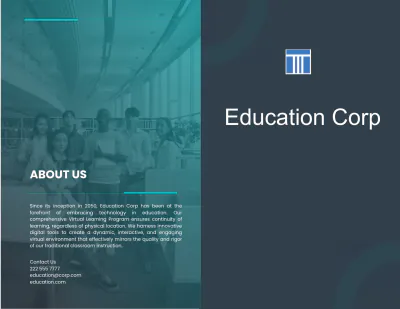 Free Virtual Learning Brochure Template to Edit Online