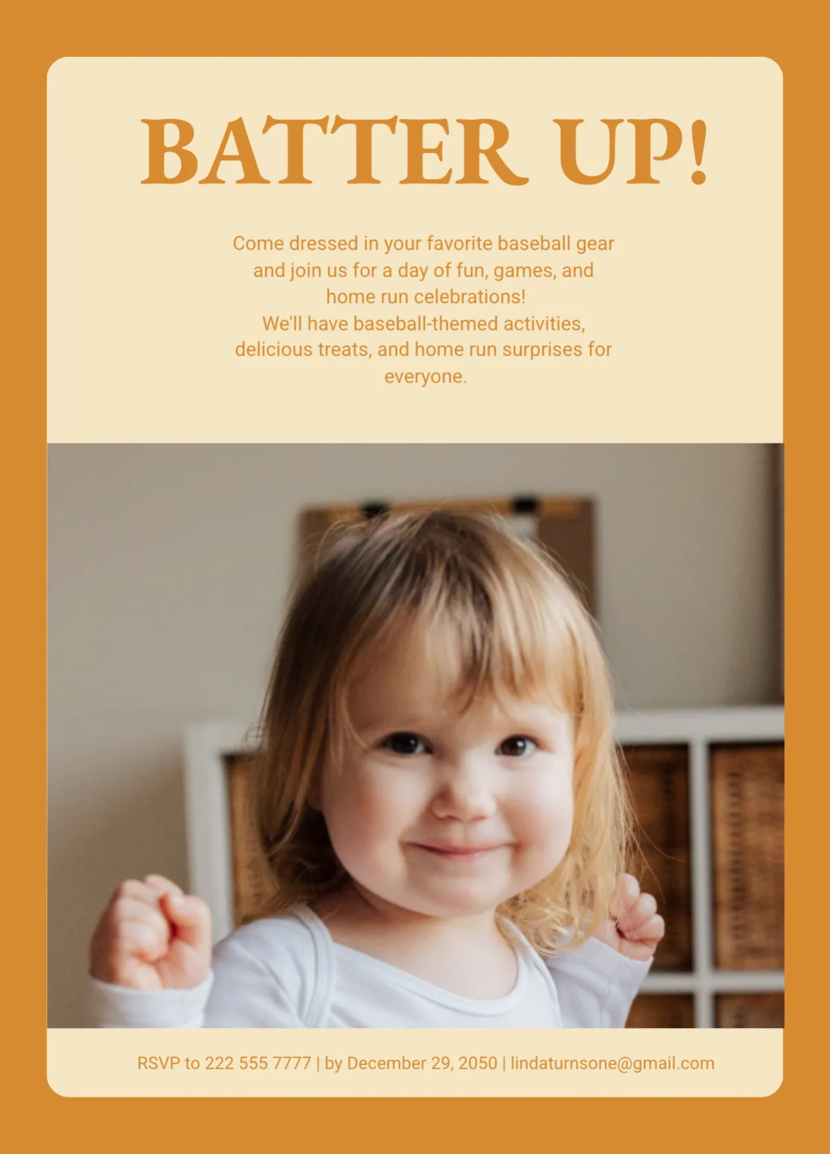 Free Baseball Card Birthday Invitation Template to Edit Online