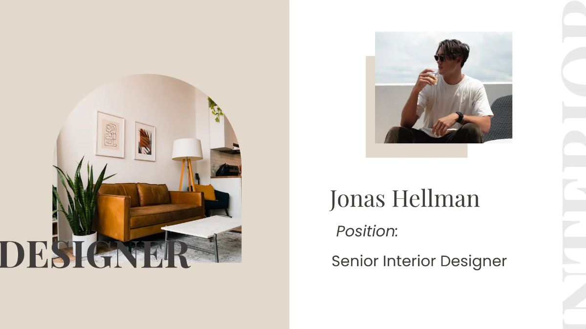 Free Interior Designer Presentation Template to Edit Online