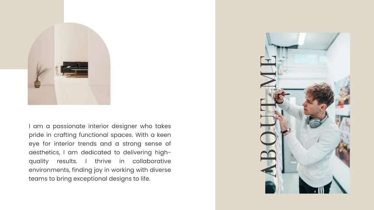 Free Interior Designer Presentation Template to Edit Online