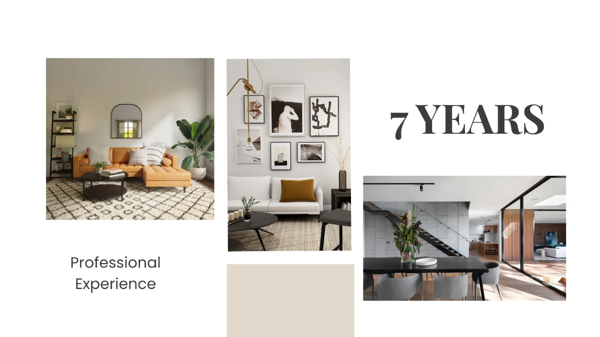 Free Interior Designer Presentation Template to Edit Online