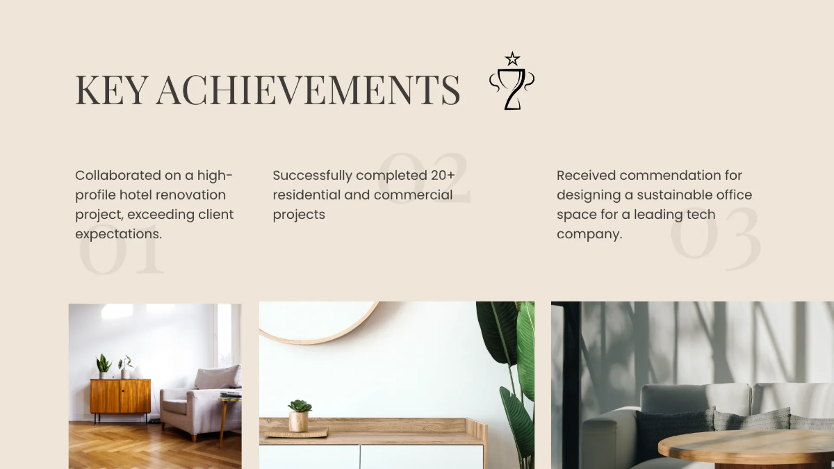 Free Interior Designer Presentation Template to Edit Online