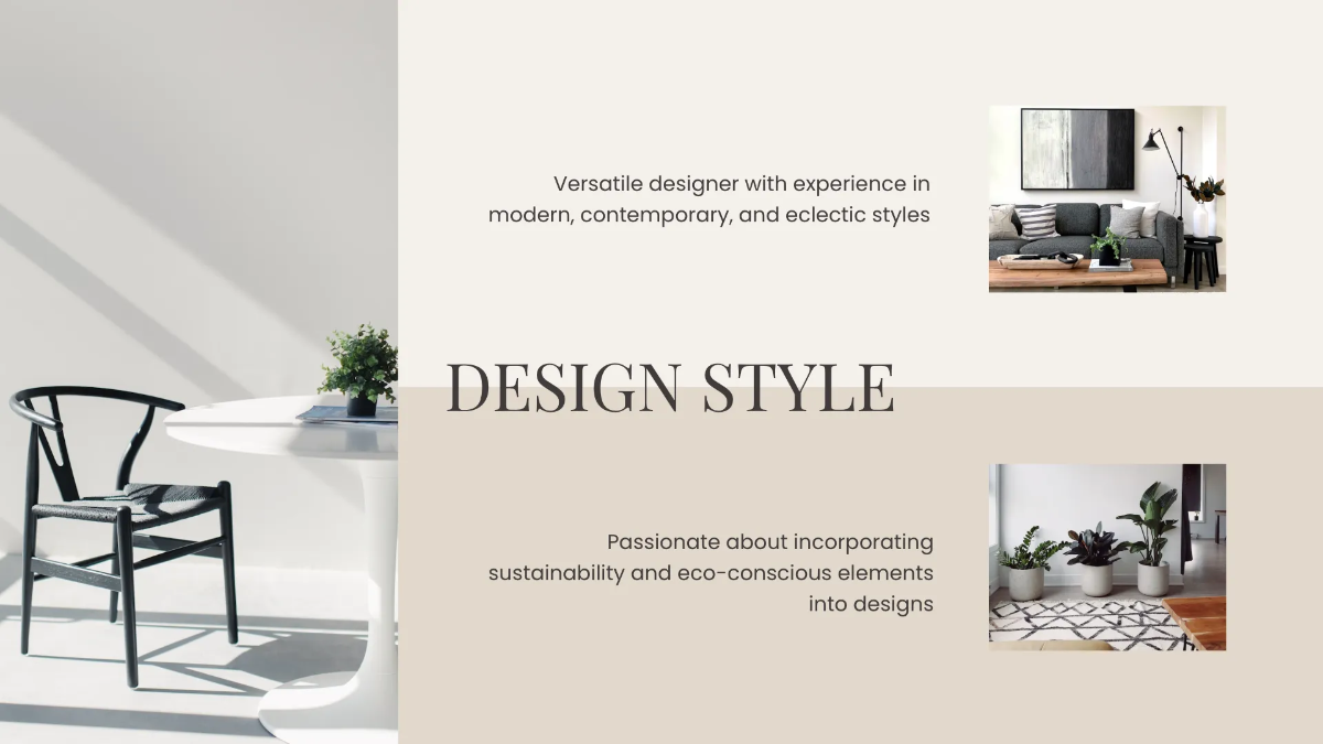 Free Interior Designer Presentation Template to Edit Online