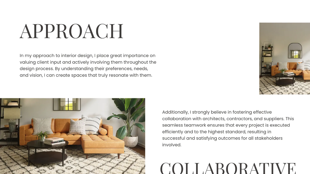 Free Interior Designer Presentation Template to Edit Online