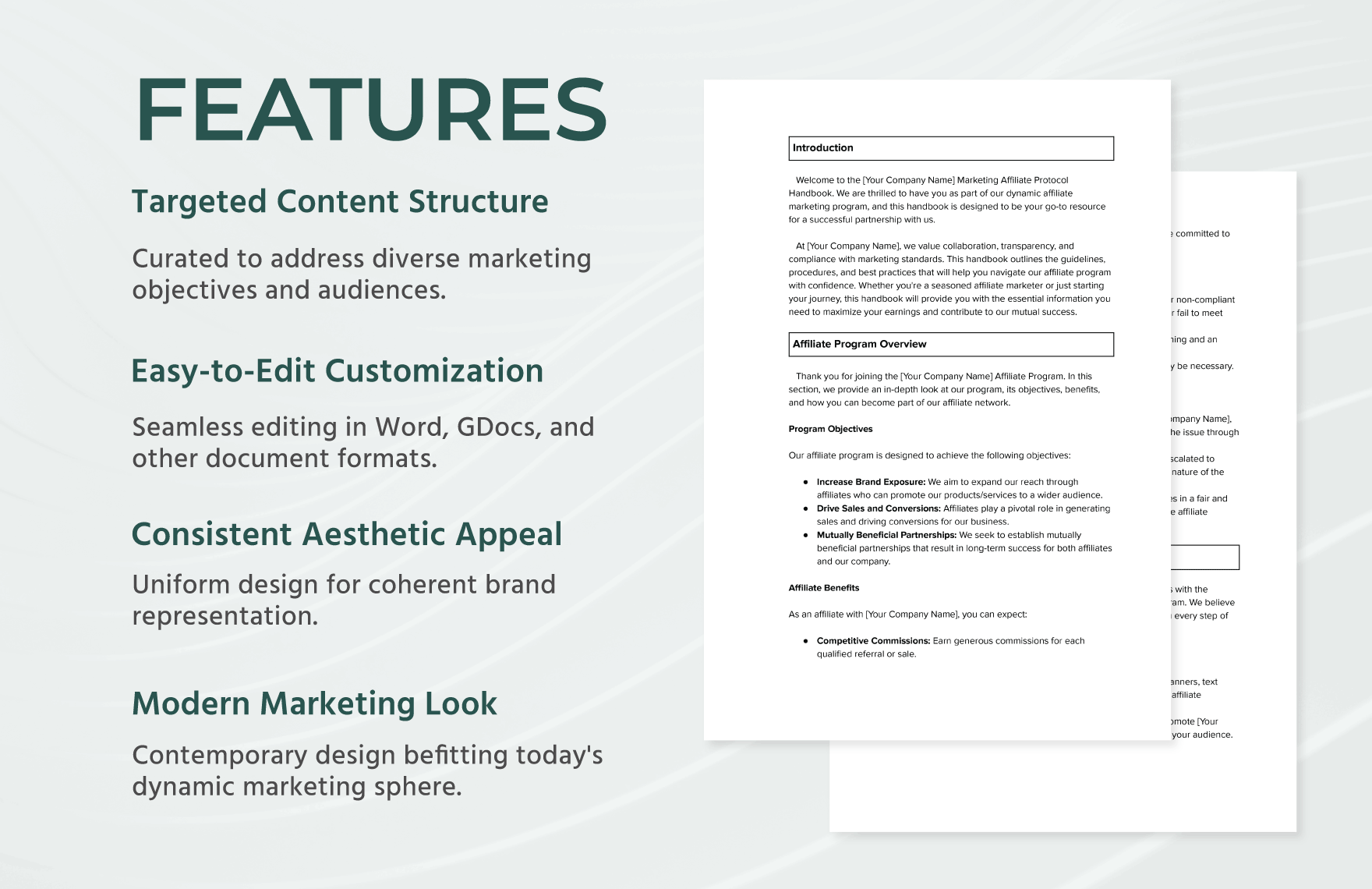 Marketing Affiliate Protocol Handbook Template