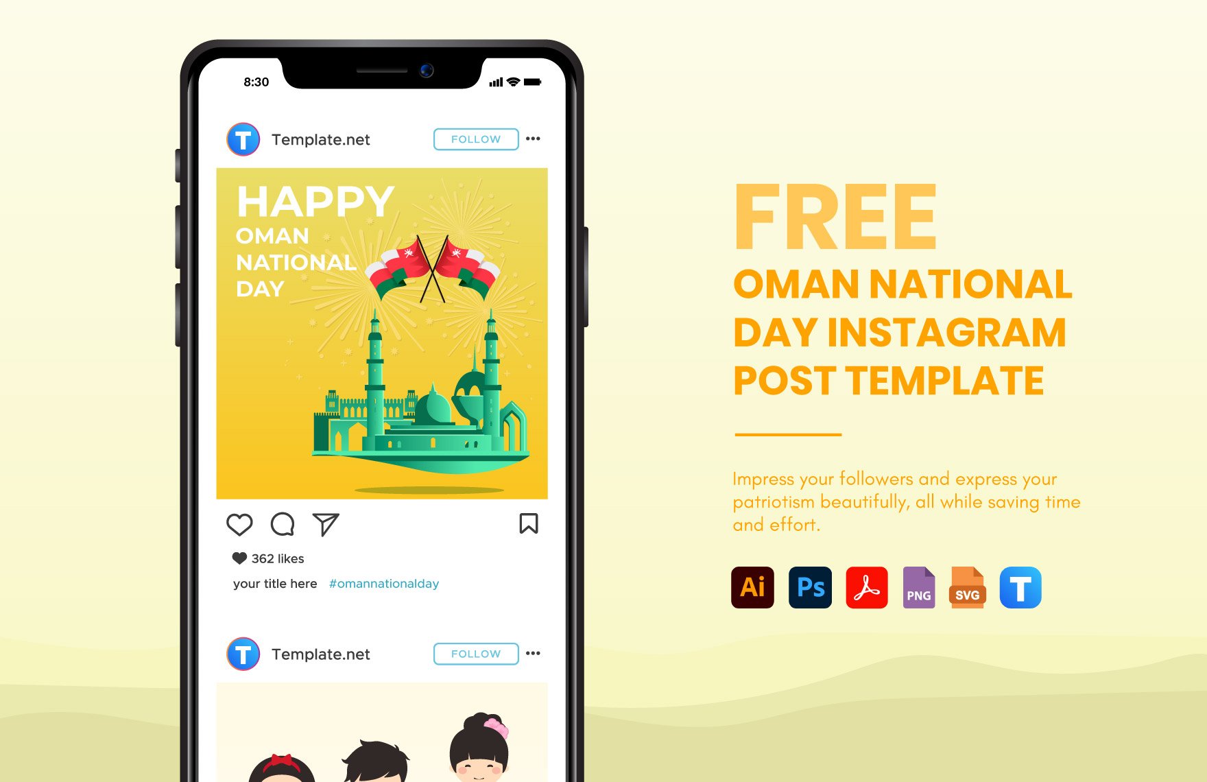 Free Oman National Day Instagram Post Template in PDF, Illustrator, PSD, SVG, PNG
