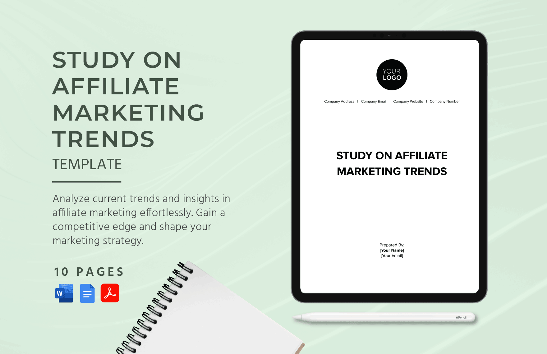 Study on Affiliate Marketing Trends Template