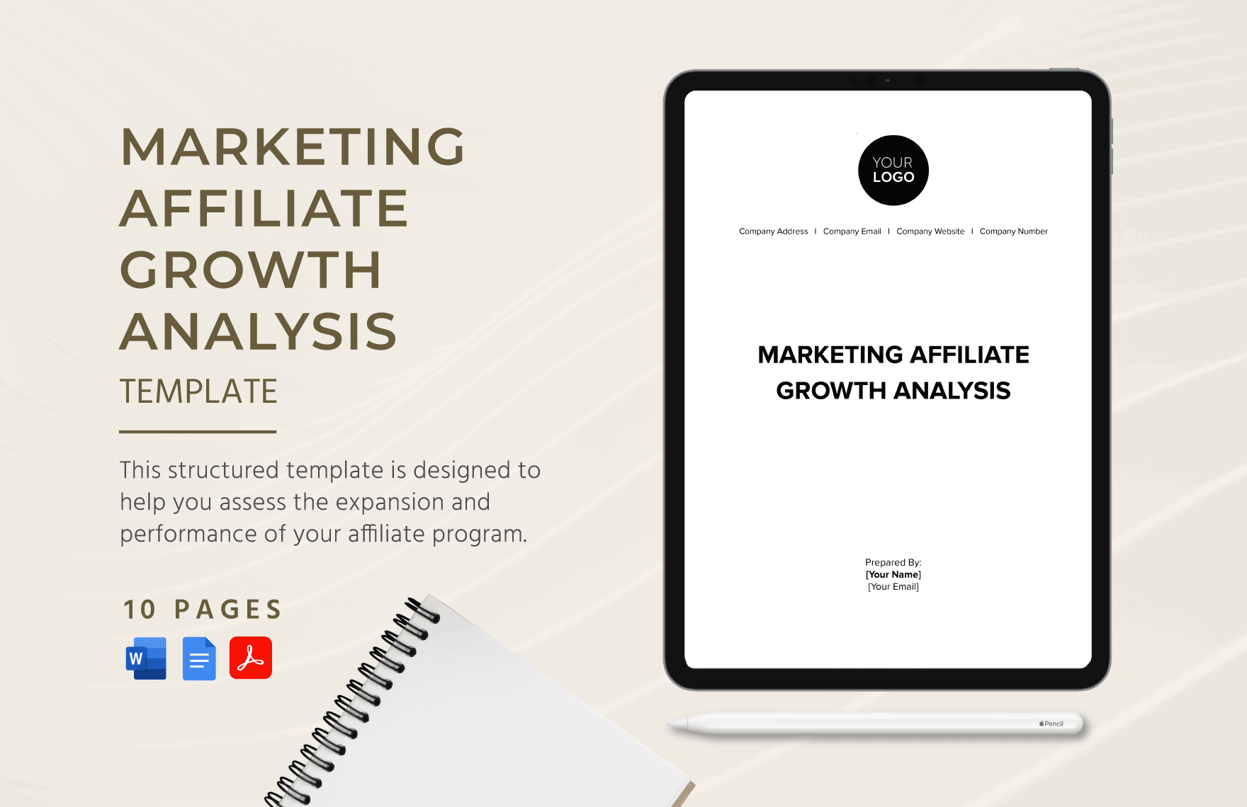 Marketing Affiliate Growth Analysis Template