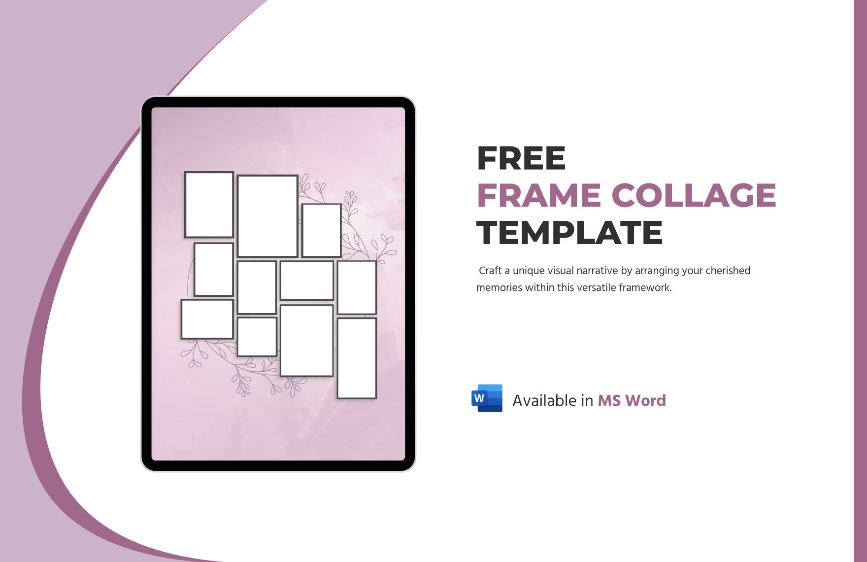Free Frame Collage Template in Word