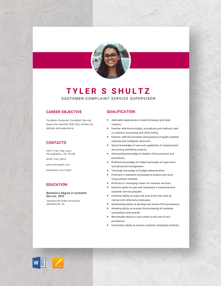 Free Customer Service Resume Pages - Template Download 