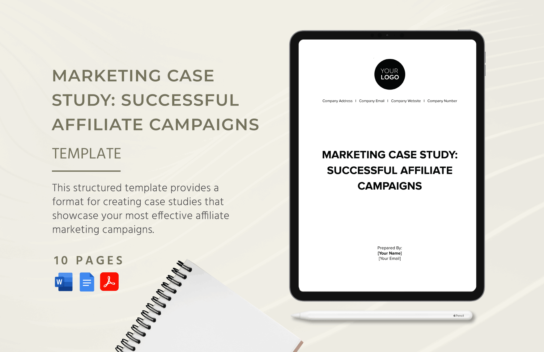 Marketing Case Study: Successful Affiliate Campaigns Template