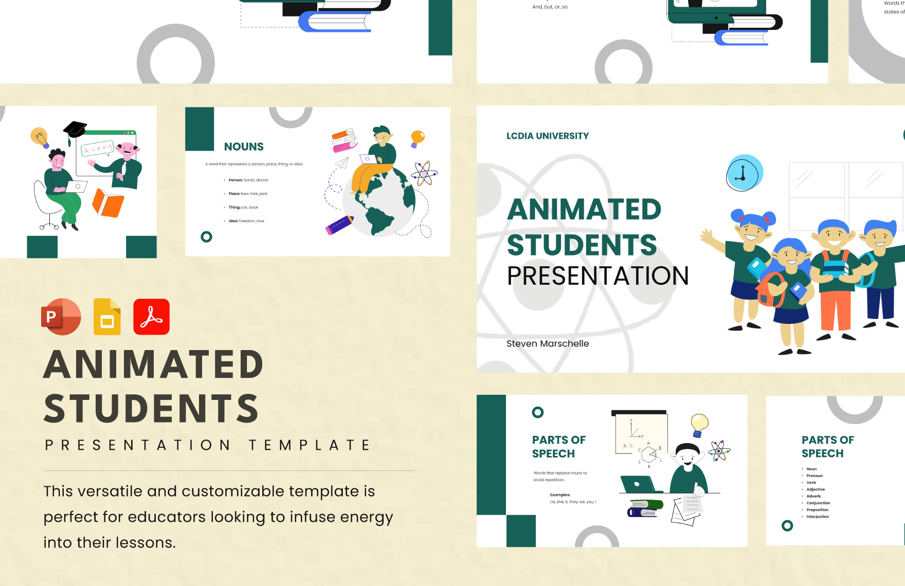 Animated Students Template