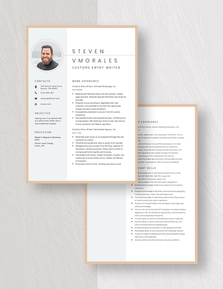 customs-entry-writer-resume-template-word-apple-pages-template