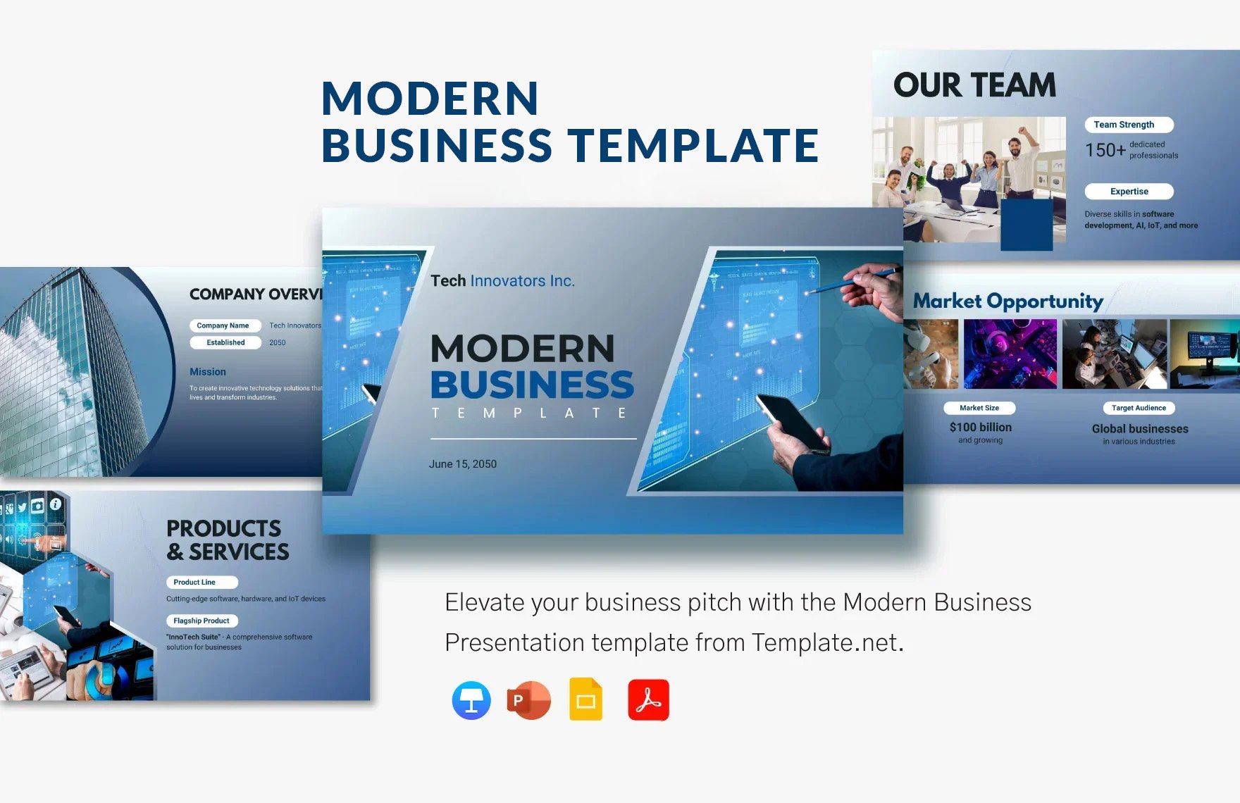 Free Modern Business Template in PDF, PowerPoint, Google Slides, Apple Keynote