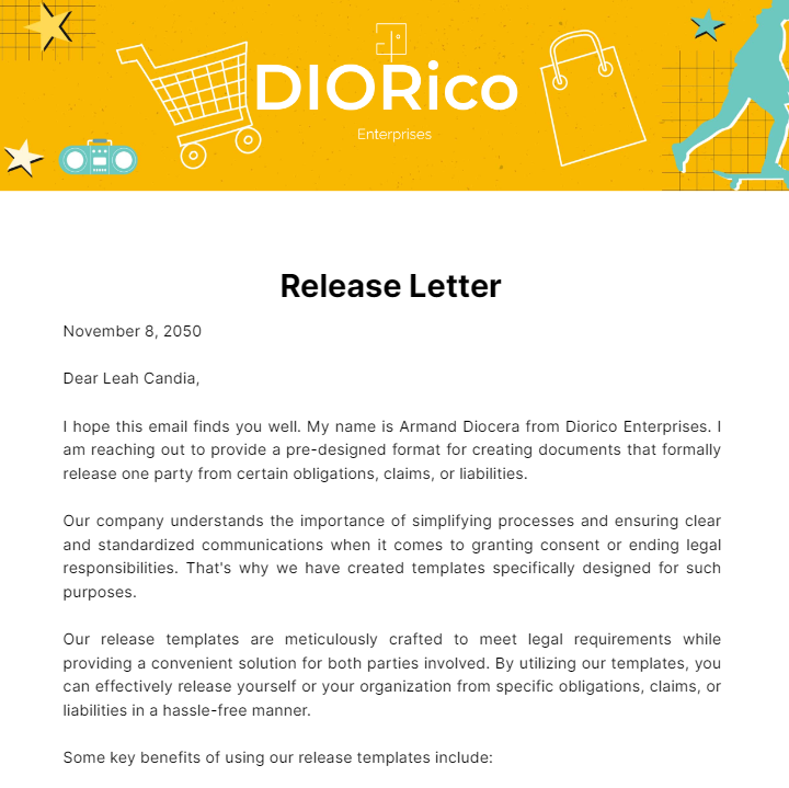 Release Letter  Template