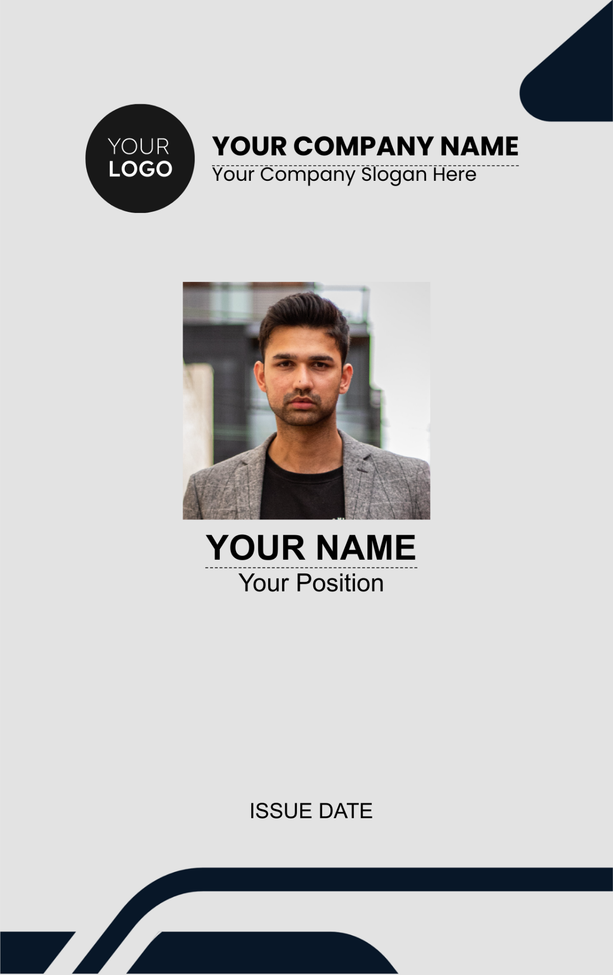 Corporate Marketer ID Card Template