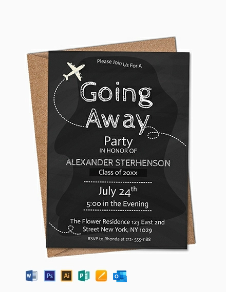 Going Away Party Invitation Template - Illustrator, Word, Outlook ...