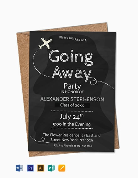 Going Away Party Invitation Template 2