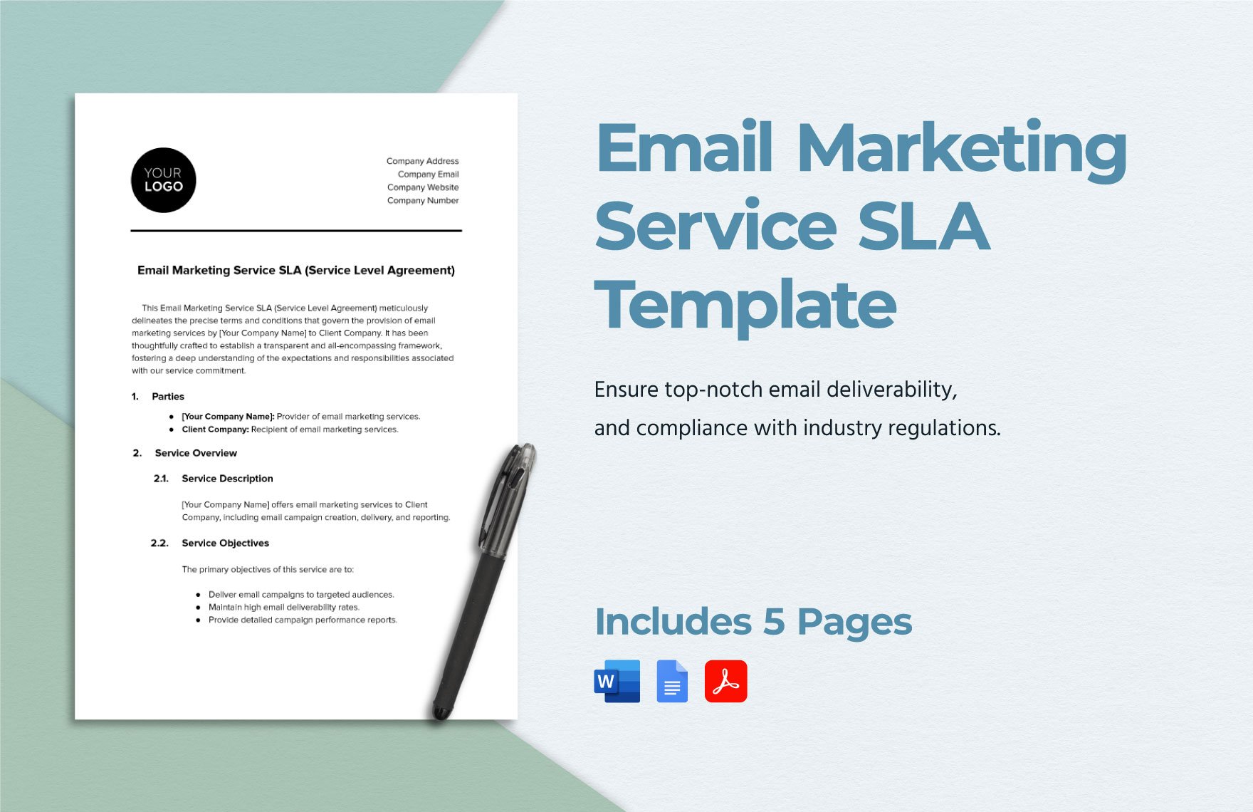 Email Marketing Service SLA (Service Level Agreement) Template