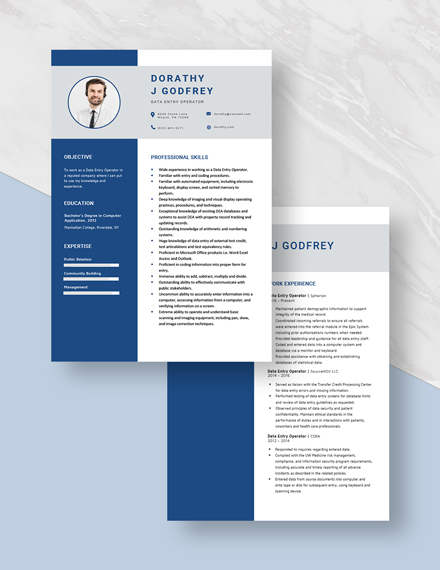 data-entry-operator-resume-template-word-apple-pages-template