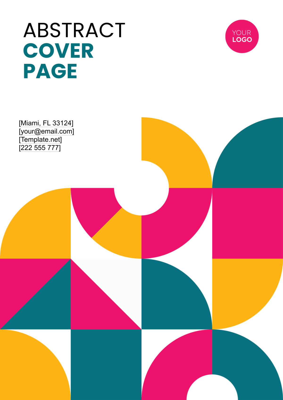 Abstract Cover Page Template