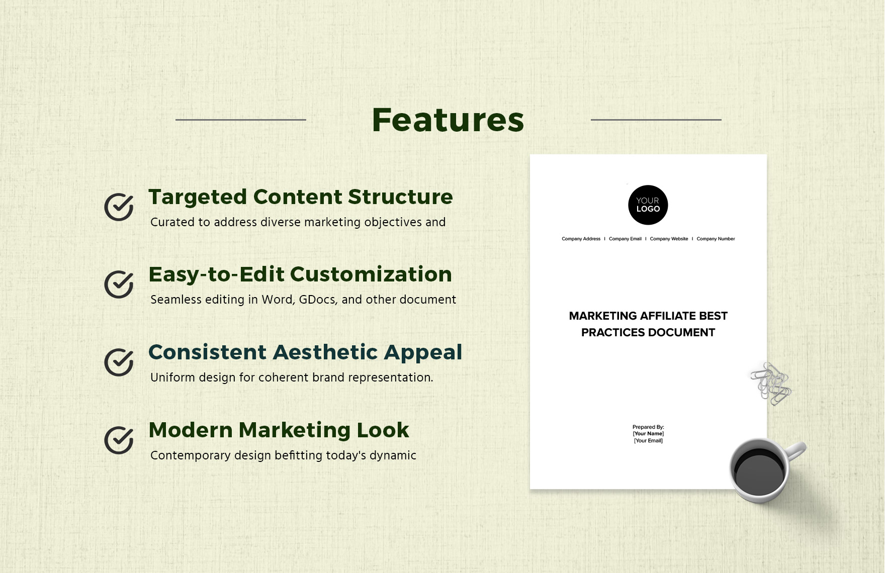 Marketing Affiliate Best Practices Document Template