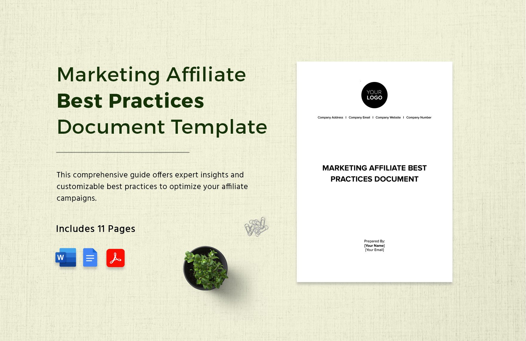 Marketing Affiliate Best Practices Document Template