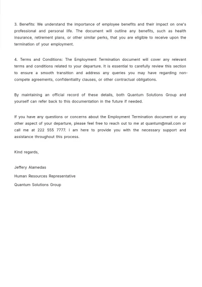 Free End of Service Documentation  Template to Edit Online