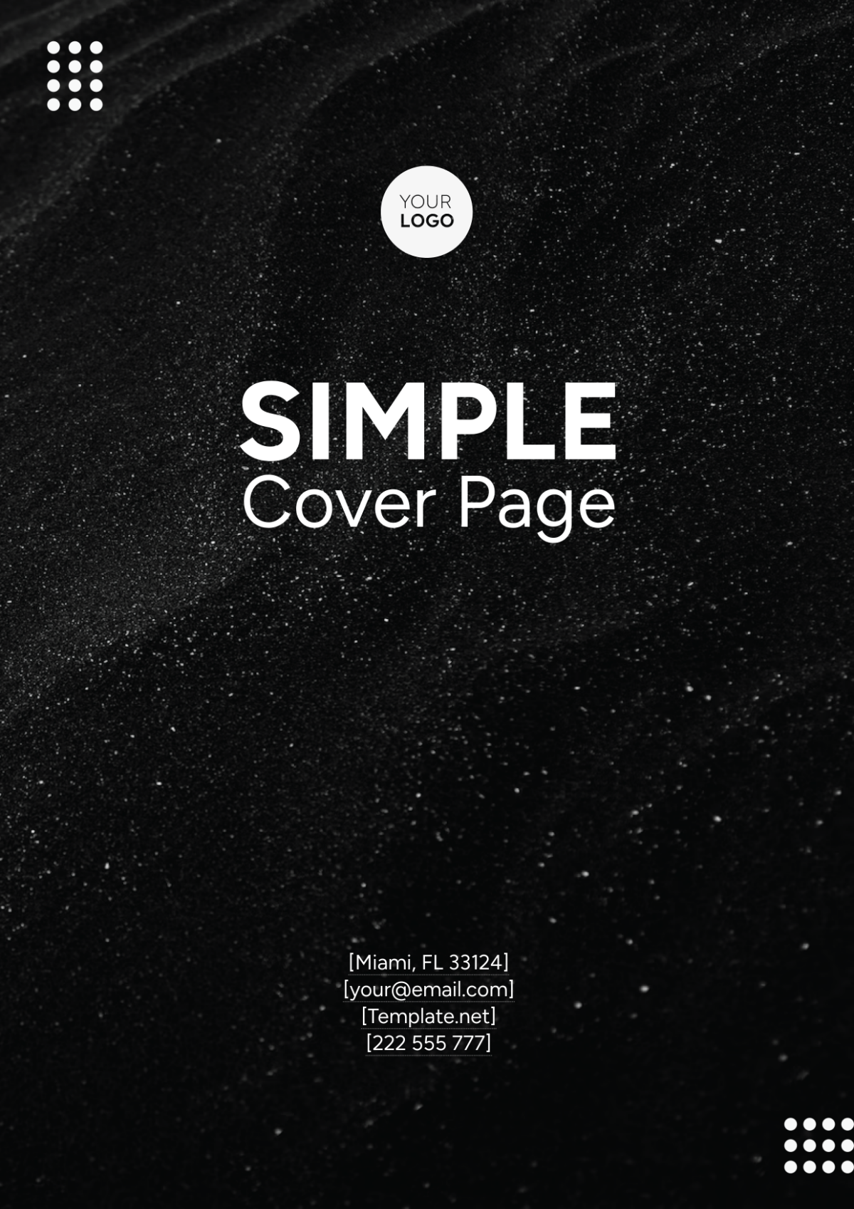 Simple Cover Page Template
