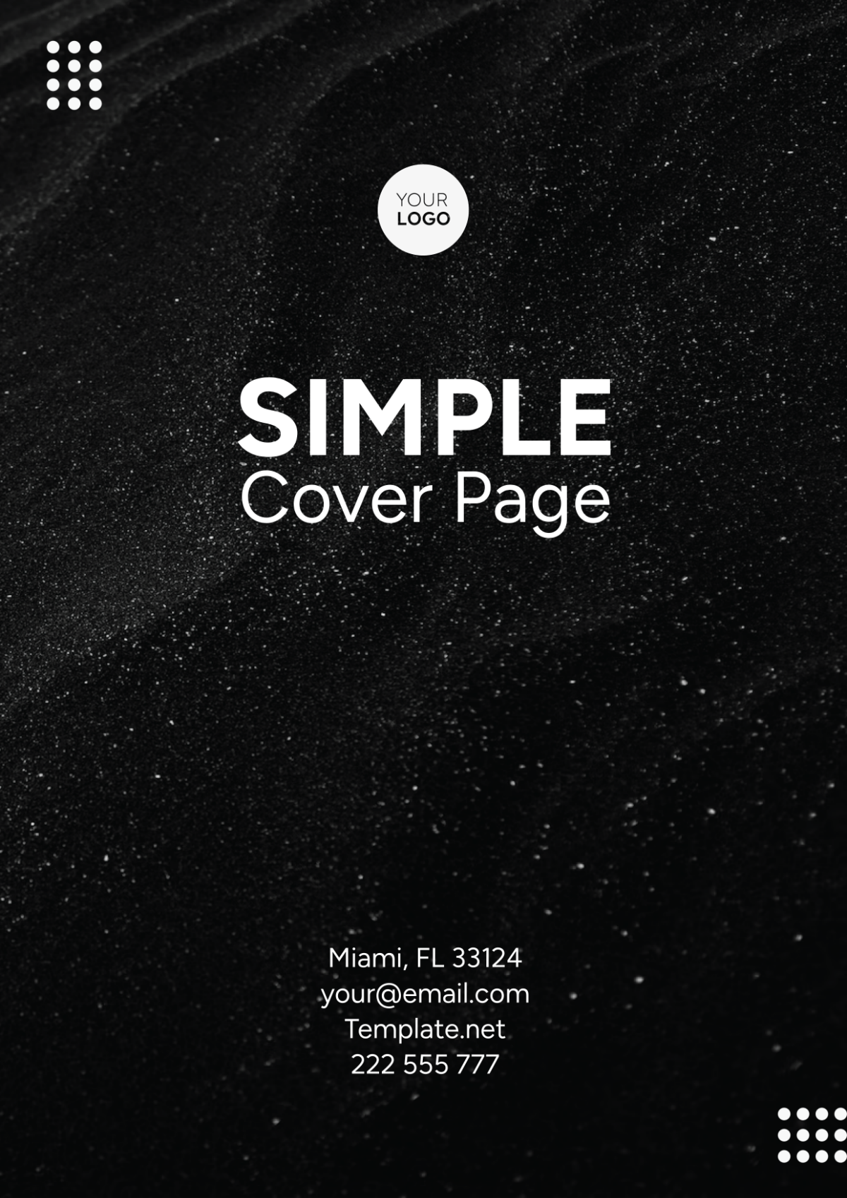 Free Simple Cover Page - Edit Online & Download | Template.net