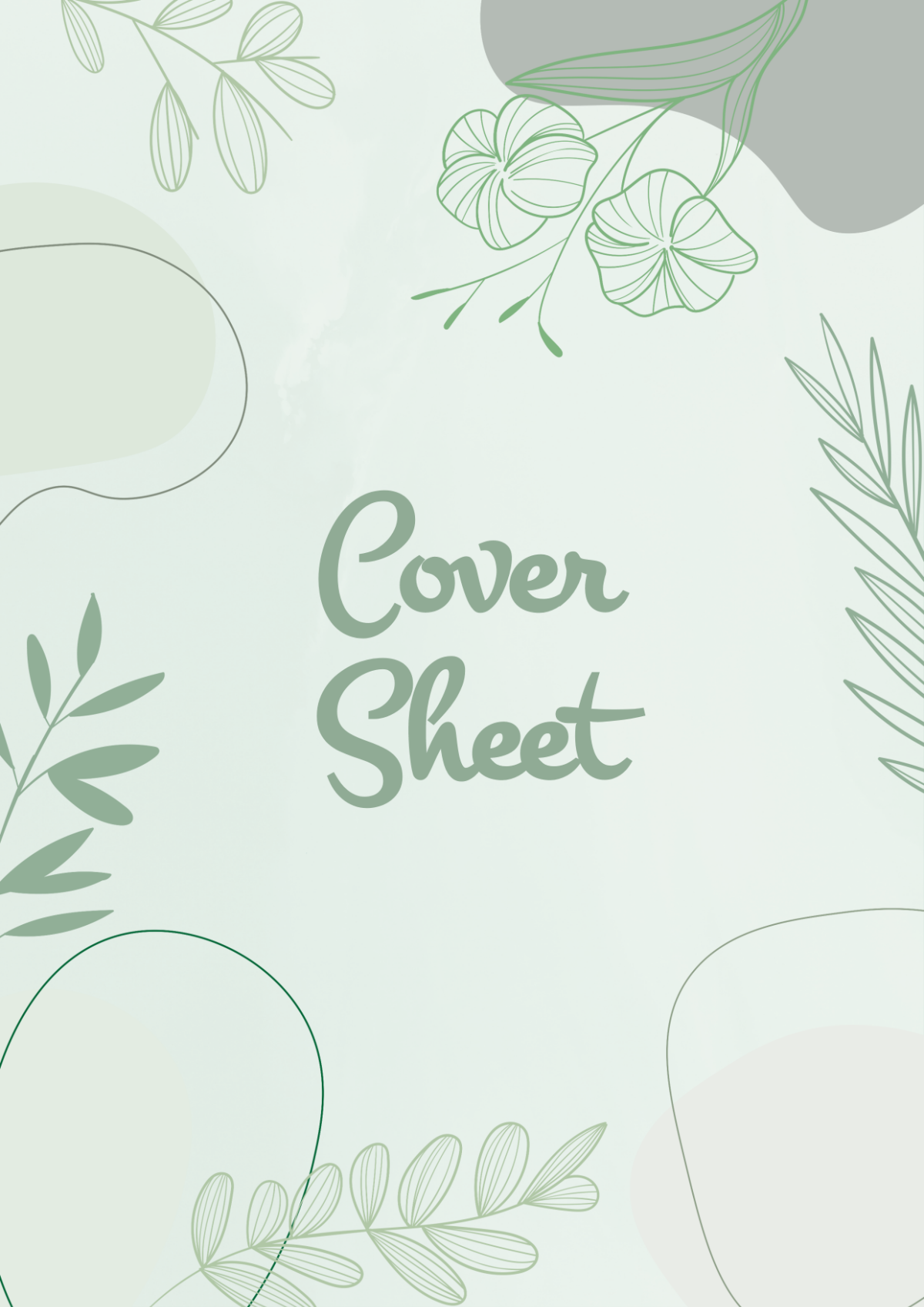 Cover Sheet Template