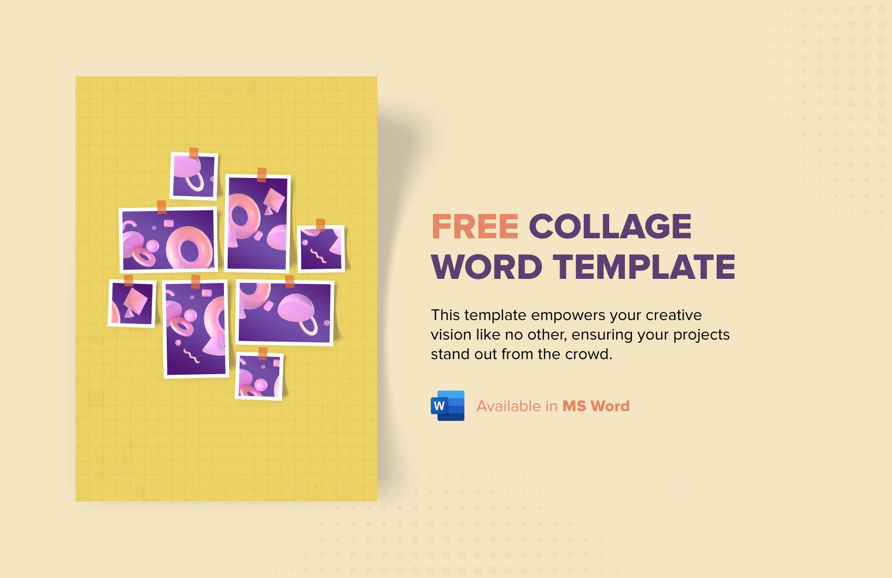 Free Collage Word Template in Word