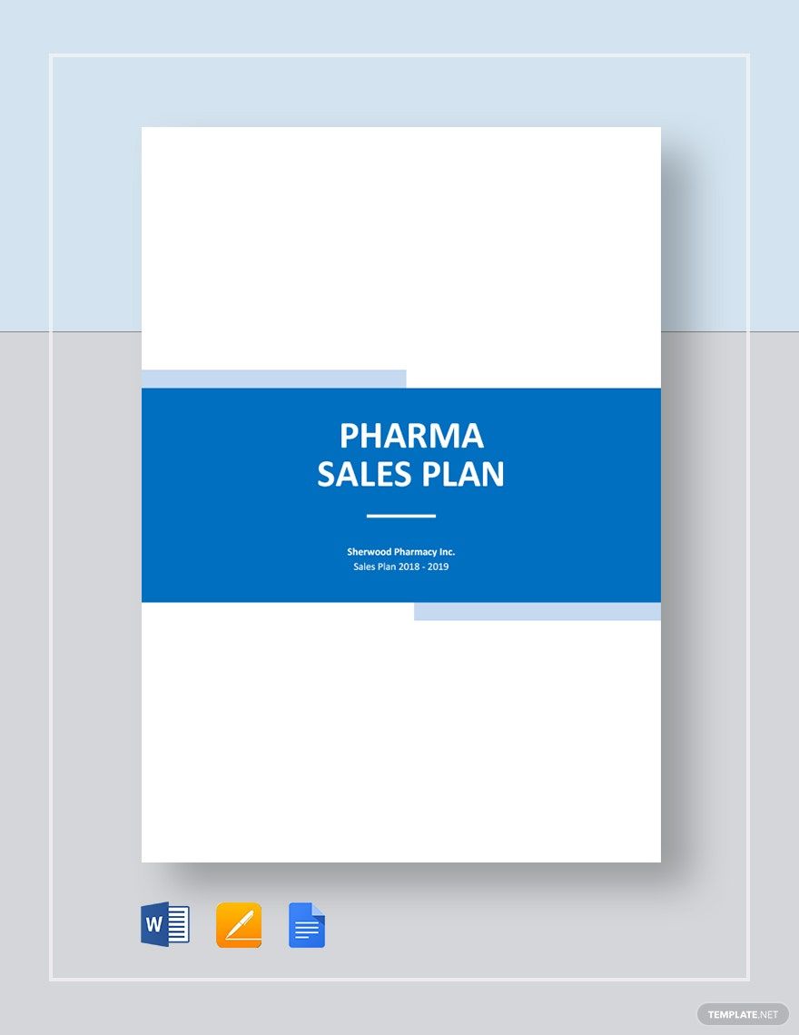 Pharma or Drug Sales Plan Template