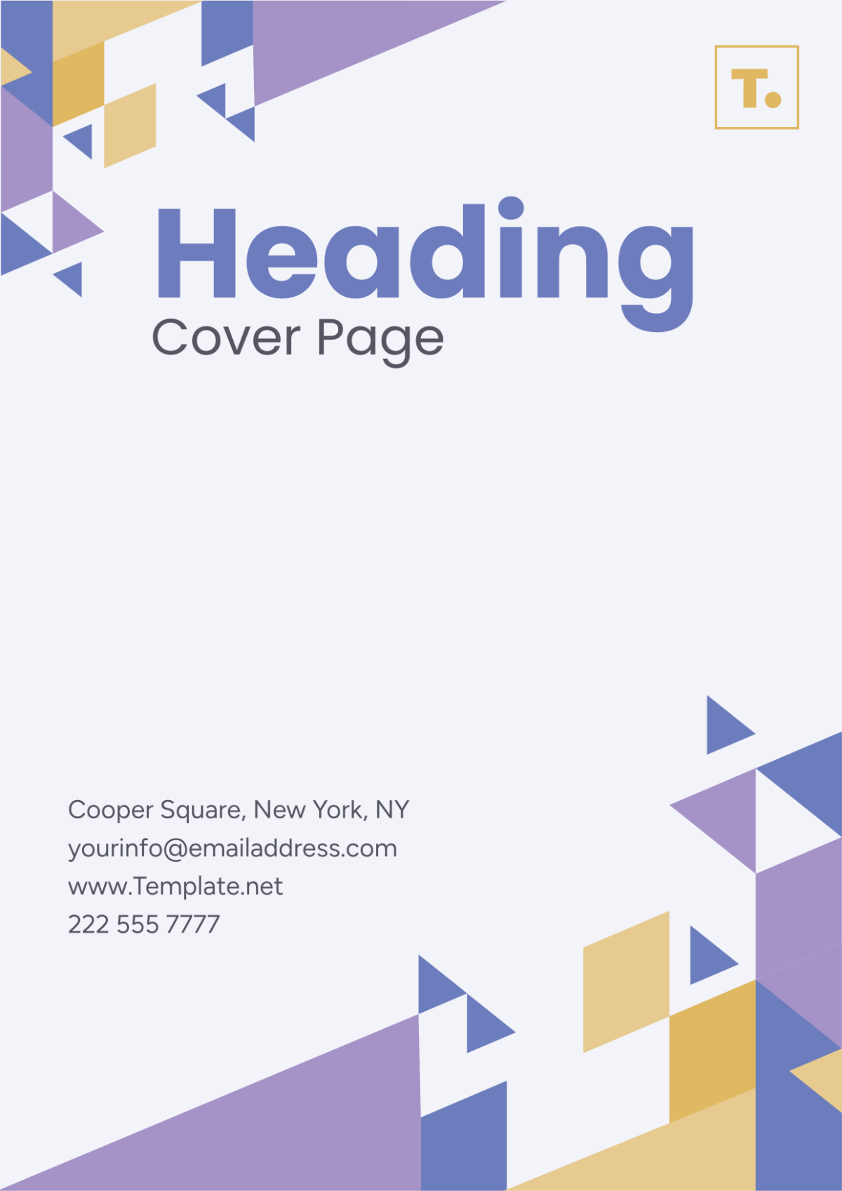 Heading Cover Page