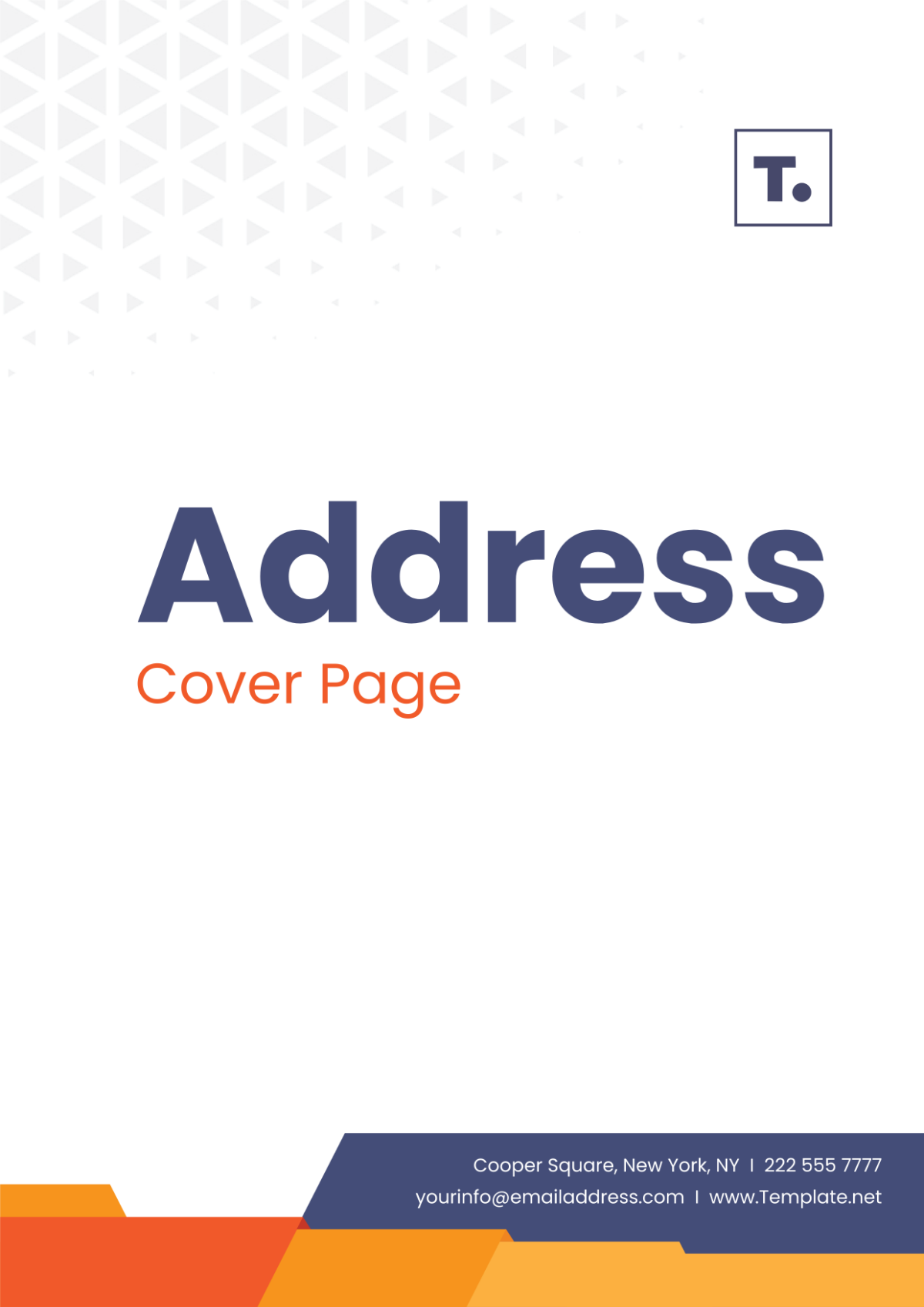 Cover Page Address
