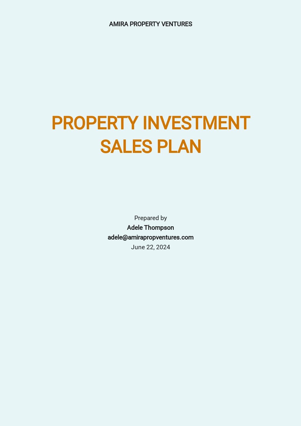 free property management business plan template