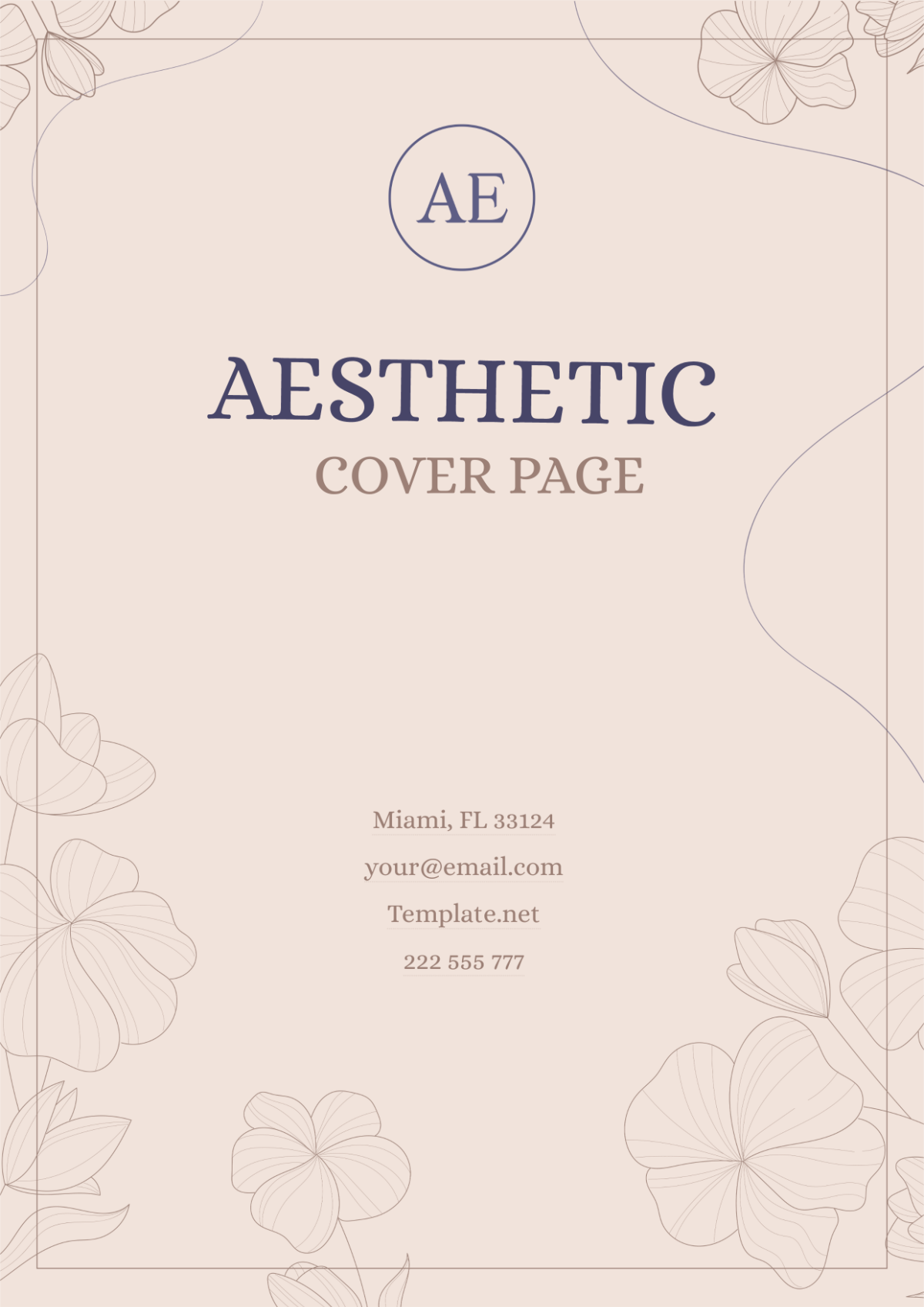 Aesthetic Cover Page Template