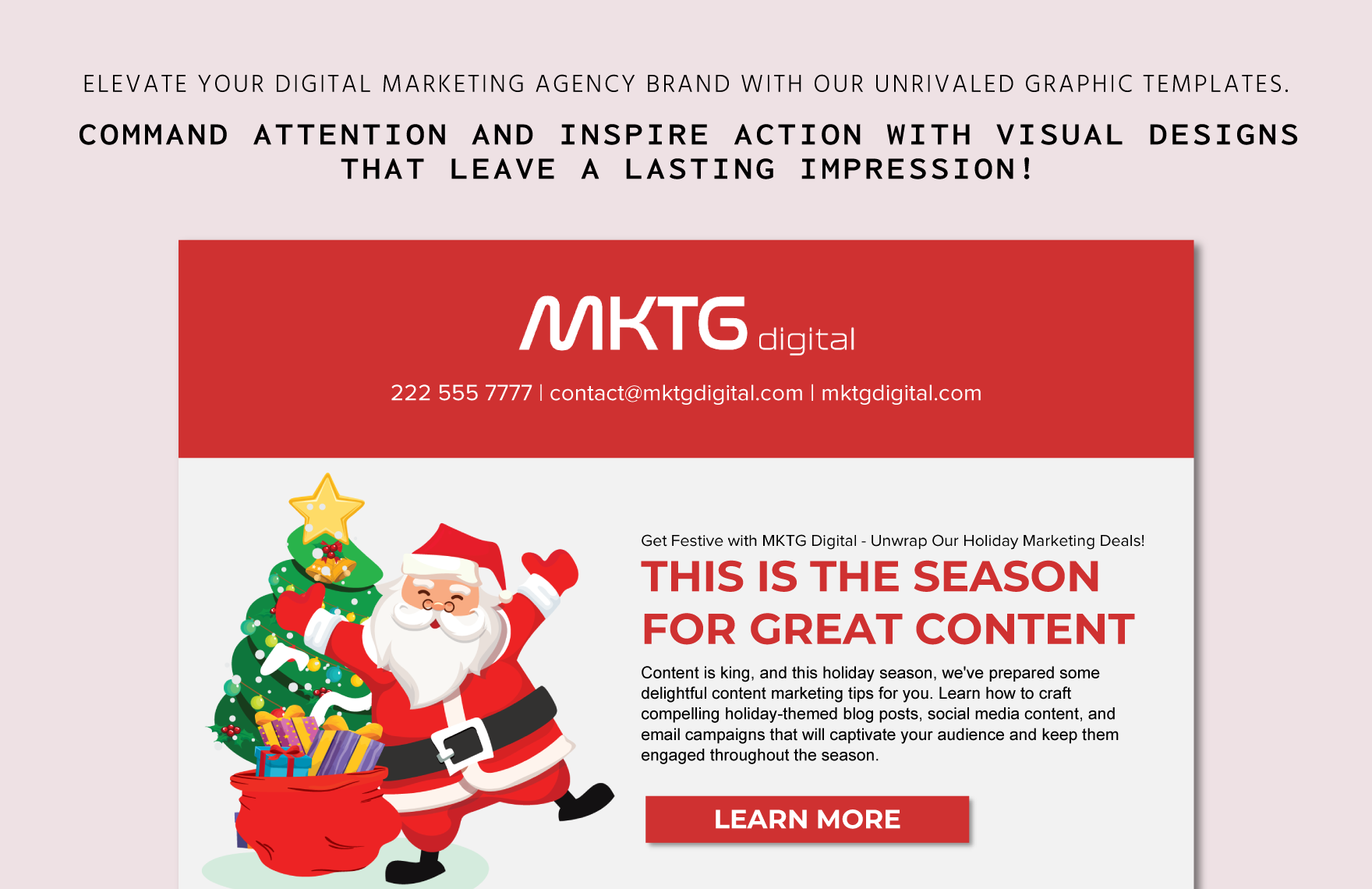 Digital Marketing Agency Holiday and Seasonal Newsletter Template