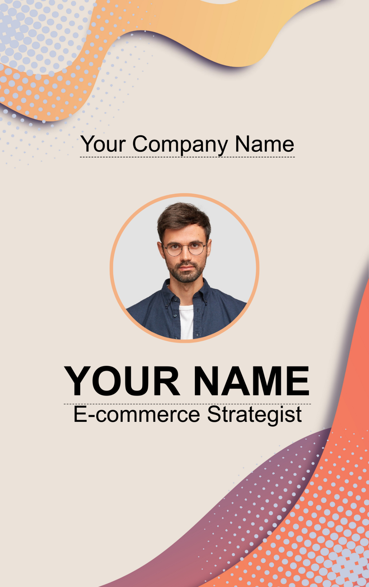E-commerce Strategist ID Card Template