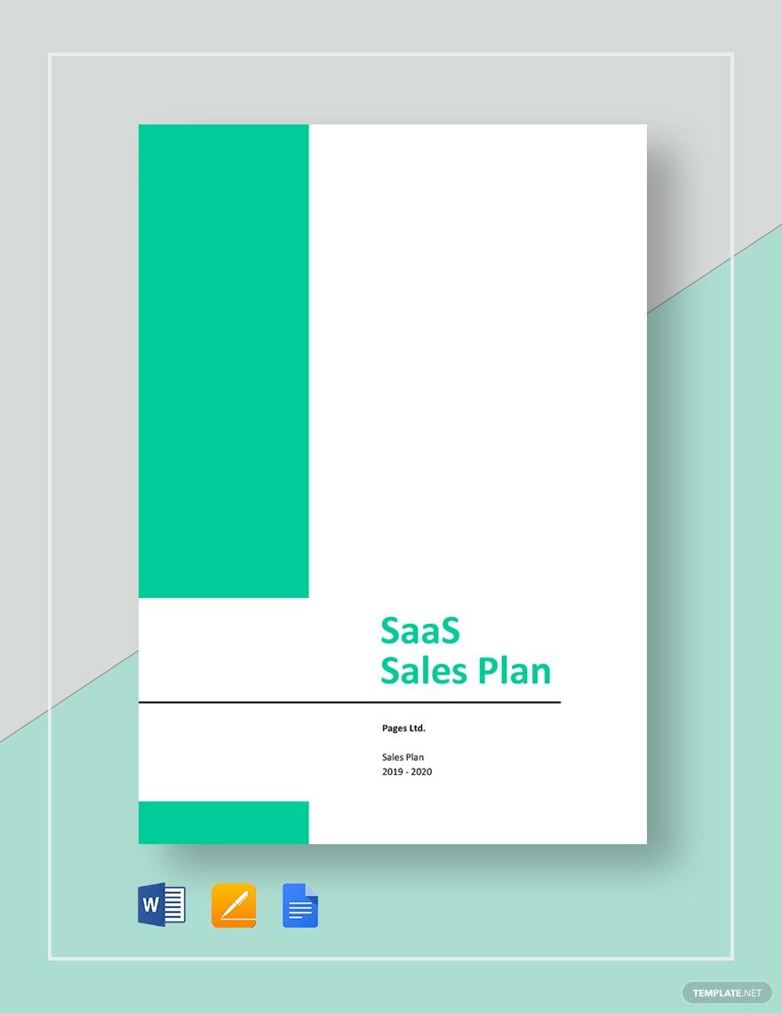 SaaS Sales Plan Template in Word, Google Docs, Apple Pages