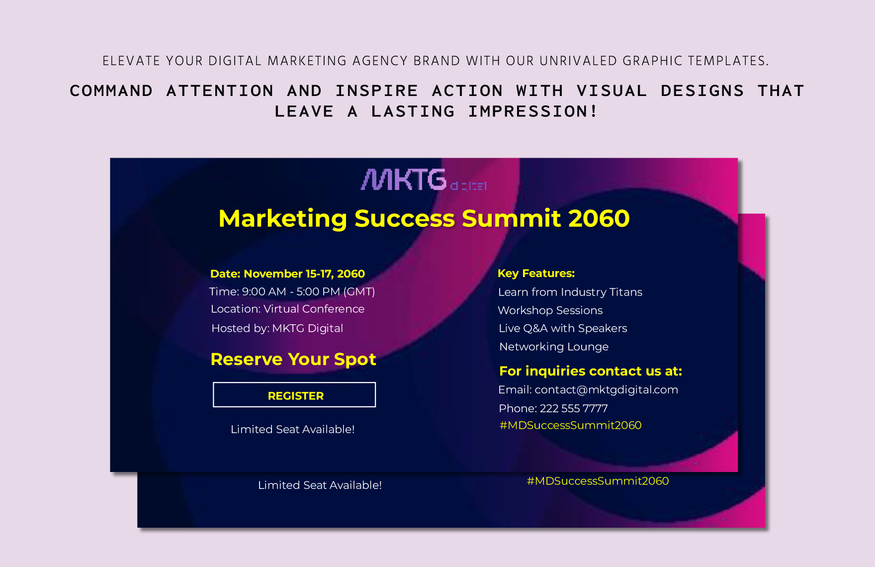 Digital Marketing Agency Rectangular Event Banner Template