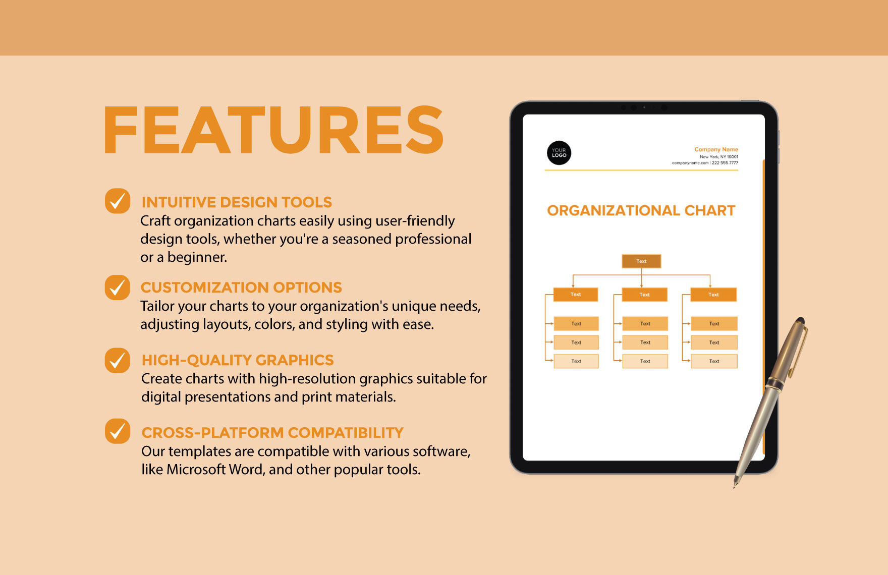 Free Printable Organization Chart Template - Download in PNG, JPG